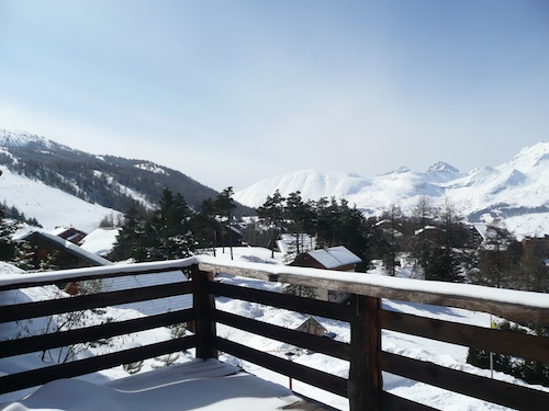 Vue de la terrasse - vue pistes